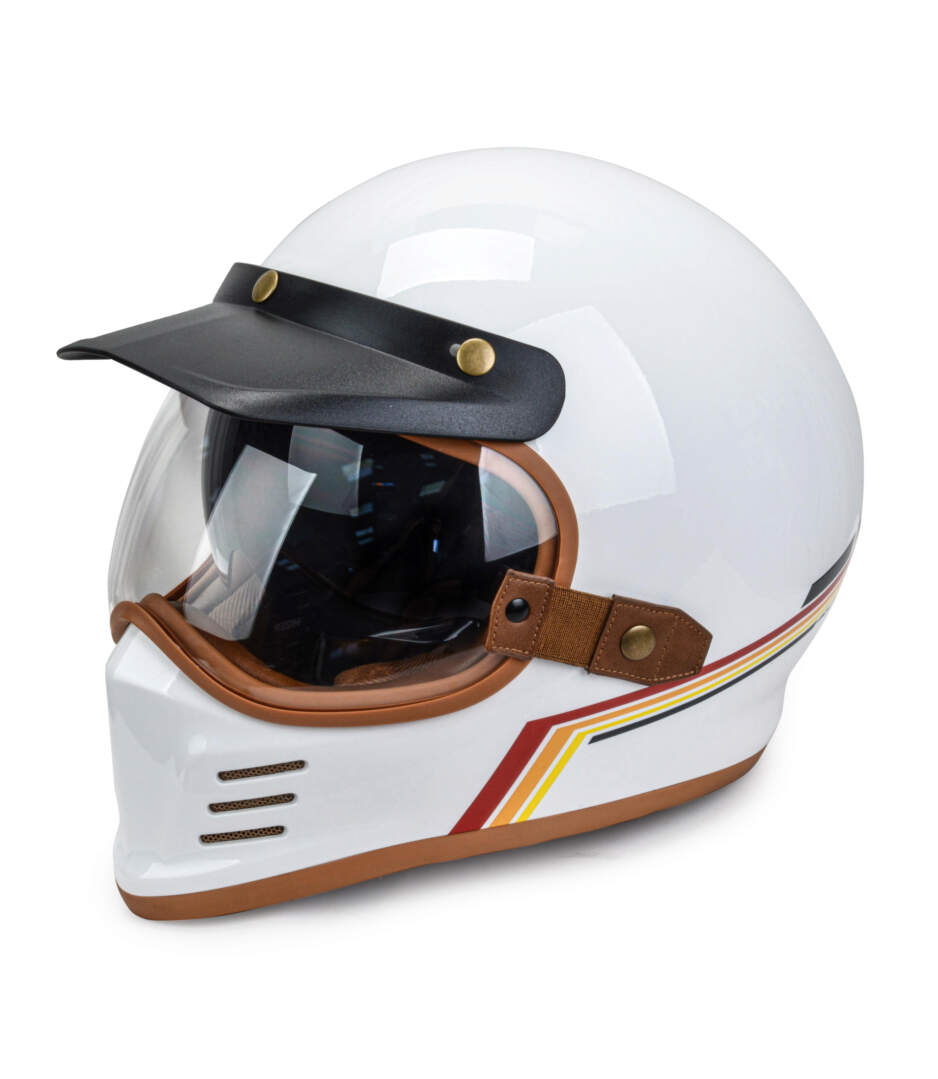 Шлем мото мотард HIZER 252 №1 (XL) white